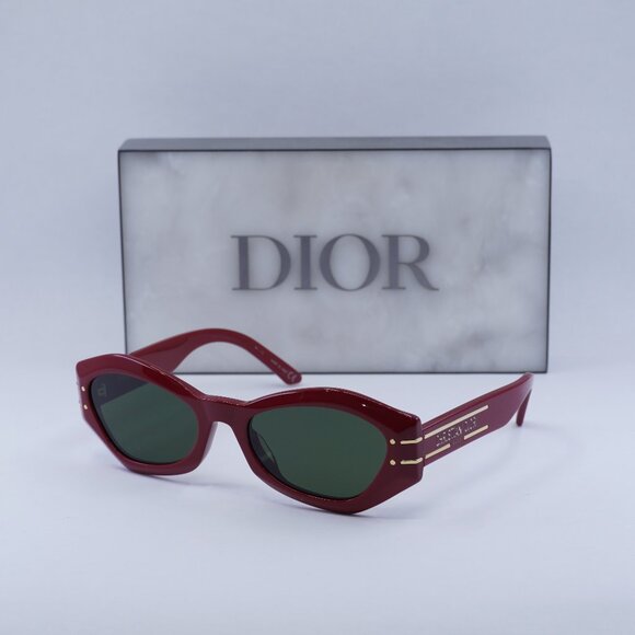 Final Price! Dior DIORSIGNATURE B1U 35C0 Red Green Sunglasses - Picture 1 of 9